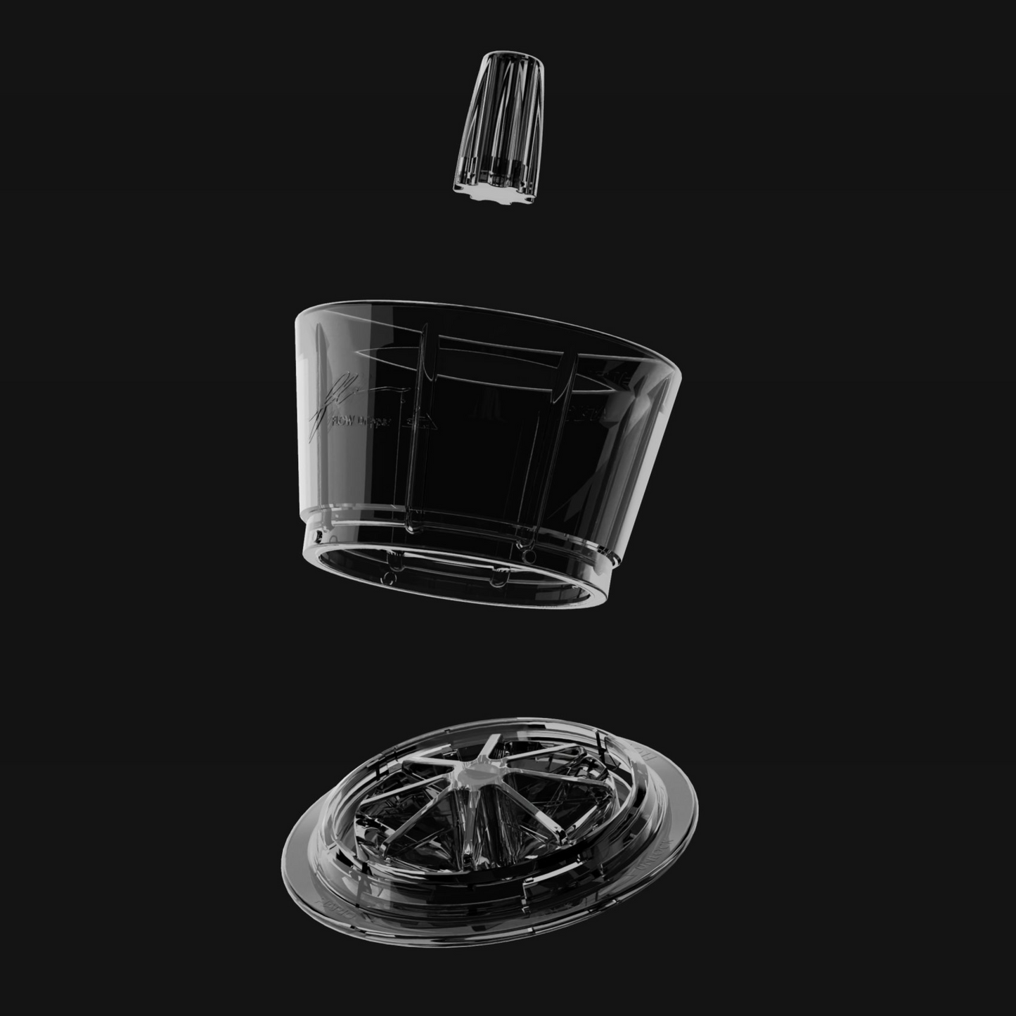 HARIO | V60 02 Tri-Up FLOW Tritan Flow Resin Dripper (For 2-4 Cups)