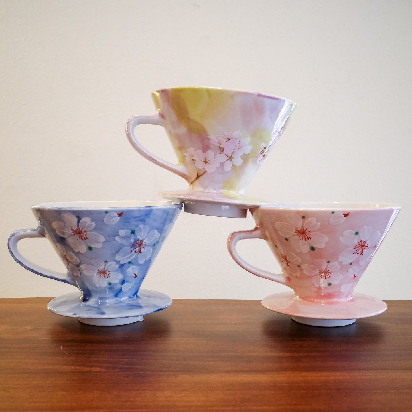 美濃燒 櫻花陶瓷咖啡濾杯