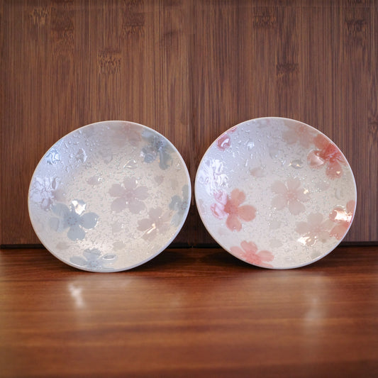 MINOWARE TOKI Minoware | 美濃燒粉色花珠光擺碟