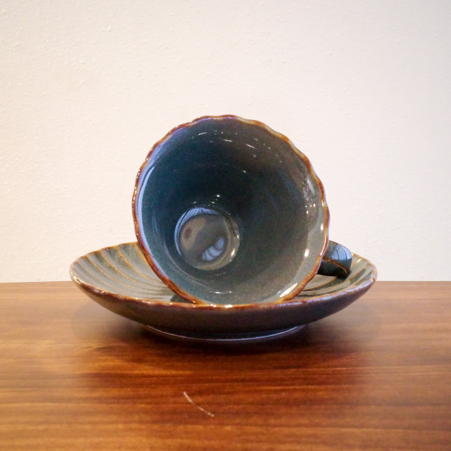 美濃燒 咖啡杯連底碟