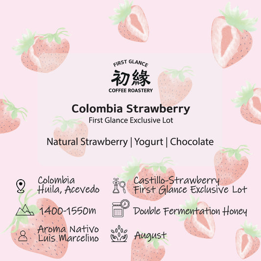 Colombia Victoria Farm Strawberry Vol. 7 Double Fermentation Honey |  First Glance Exclusive Lot | 哥倫比亞 維多利亞莊園 雙重發酵士多啤梨蜜處理法 (初緣獨家批次)
