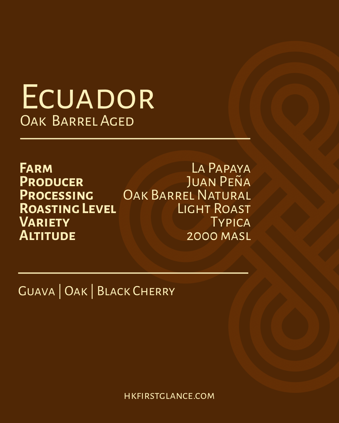 Ecuador Oak Barrel Aged