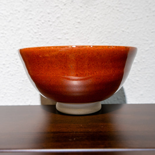 ✿ 砥部燒 登山造 鉄赤釉茶碗 ❀