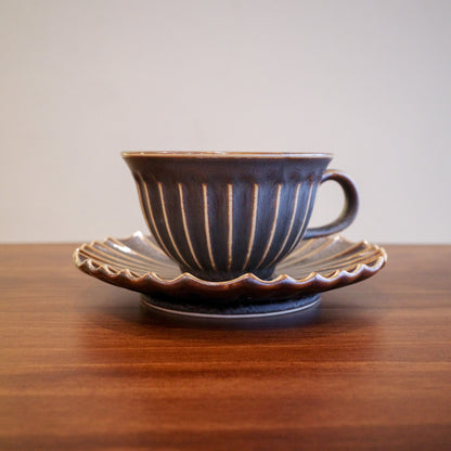 日本製 美濃燒 咖啡杯連底碟 (L)